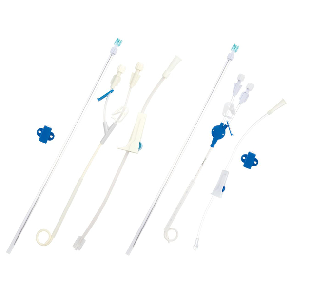 Medical Use Pigtail Thoracostomy Drainage Tube With Two Cavities Pigtail Catheter